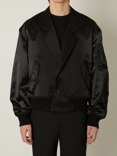 【24AW】テーラードスイッチング MA-1 ジャケット / TAILORED MA-1 JACKET / ブラック