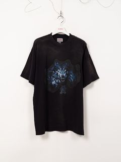 【25SS】“カミヤ-ウルフ” ディストレスド Tシャツ / “KMY-WOLF” DISTRESSED TEE / ブラック