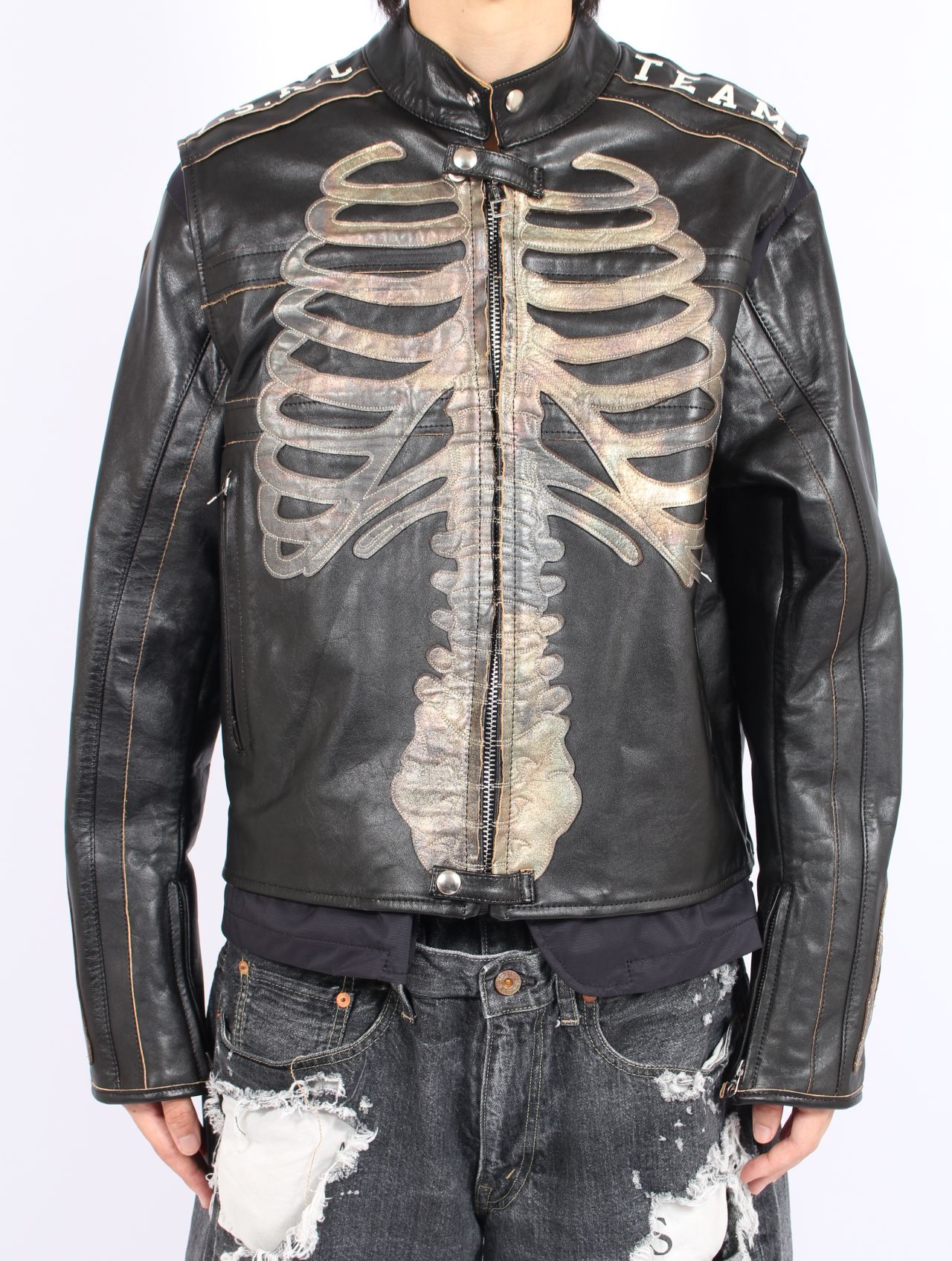 【25AW】ボーン デタッチャブル レーサー ライダース / DETACHABLE RACER RIDERS Ver, BONE / ブラック