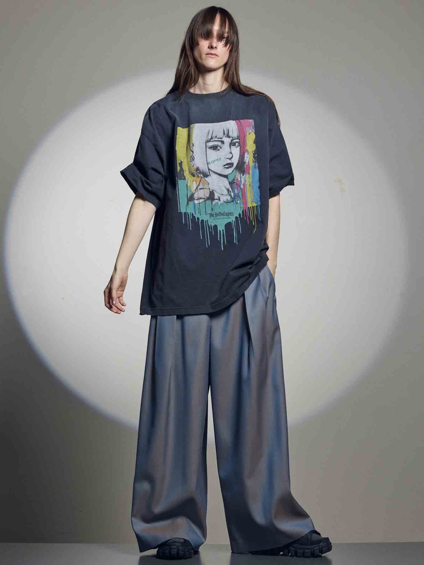 古塔つみ 描き下ろし オーバーサイズ Tシャツ / COTOH 2nd ALBUM T-SHIRT / ブラック