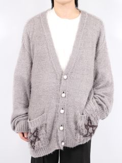 【24AW】シャギー ニット ペンタグラム カーディガン / SHAGGY KNIT CARDIGAN 'PENTAGRAM / グレー