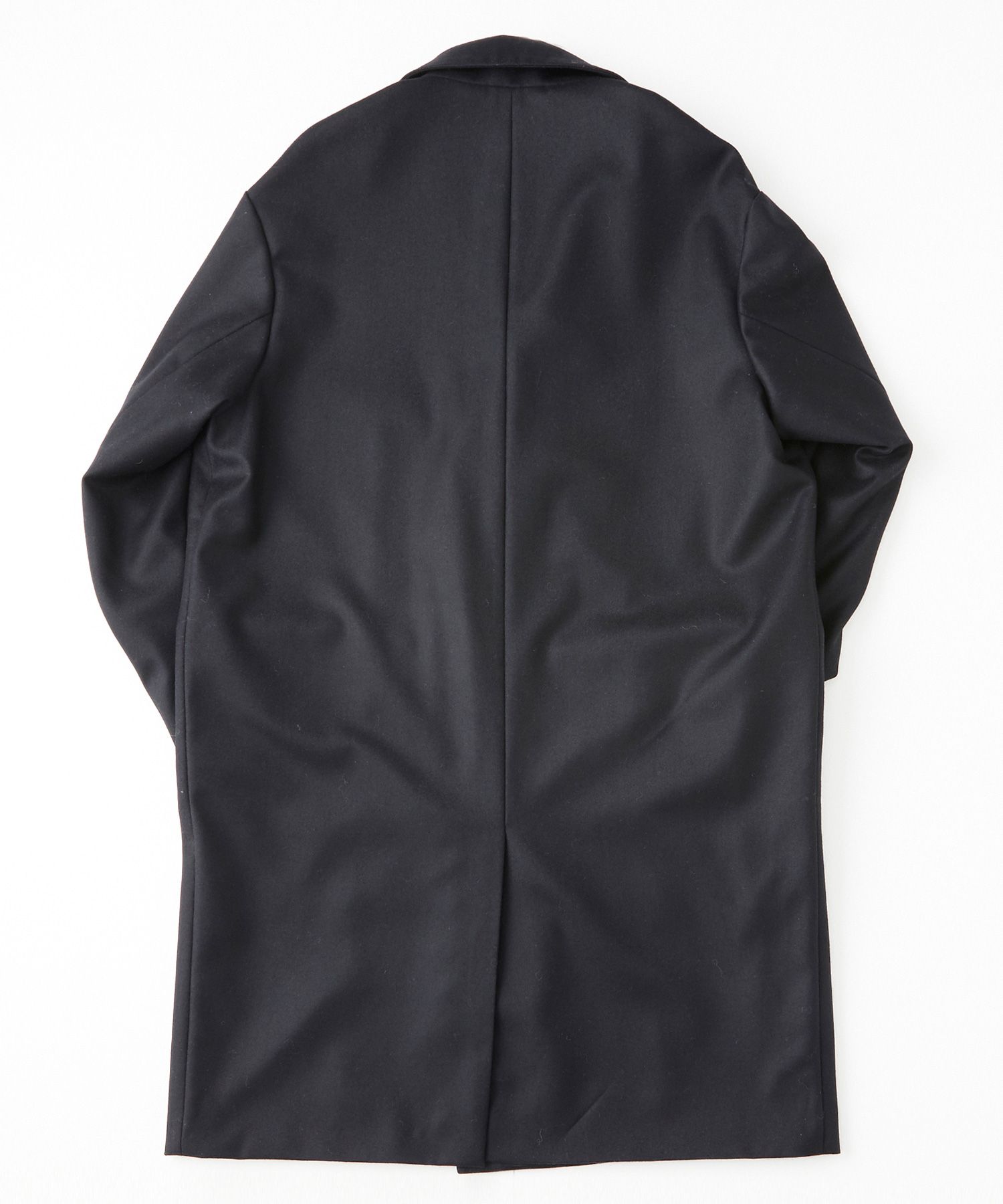 ワイドシルエット ダブルチェスターコート W COAT "w.c" / ブラック