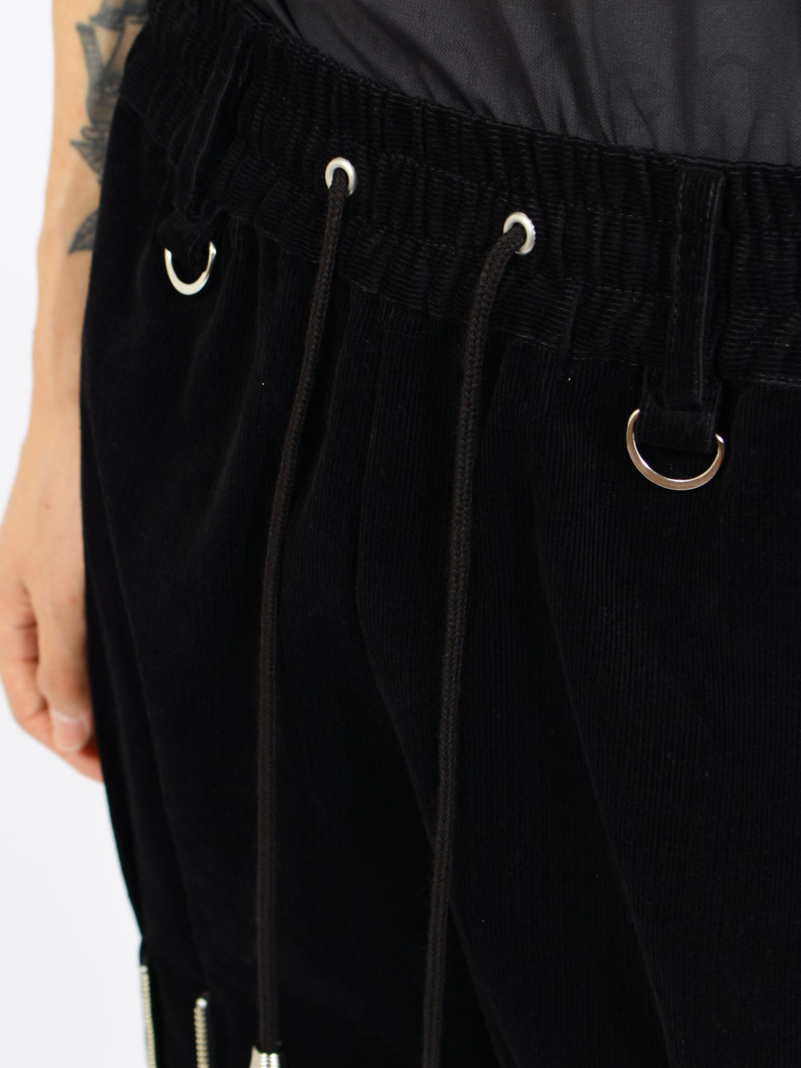 【26AW】コットン コーデュロイ ボンデージ イージー トラウザーズ パンツ / COTTON CORDUROY BONDAGE EASY TROUSERS / ブラック