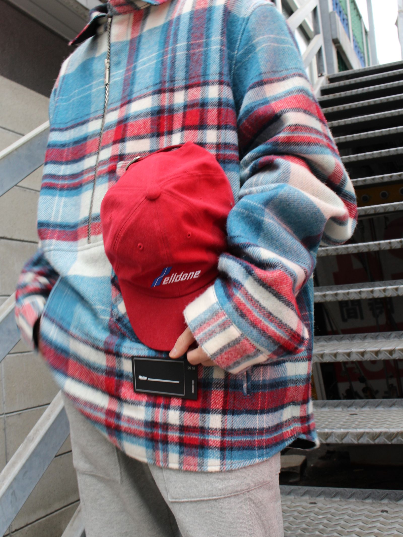 WE11DONE - 【22AW】ハーフジップチェックシャツ / BLUE WD CHECK ...