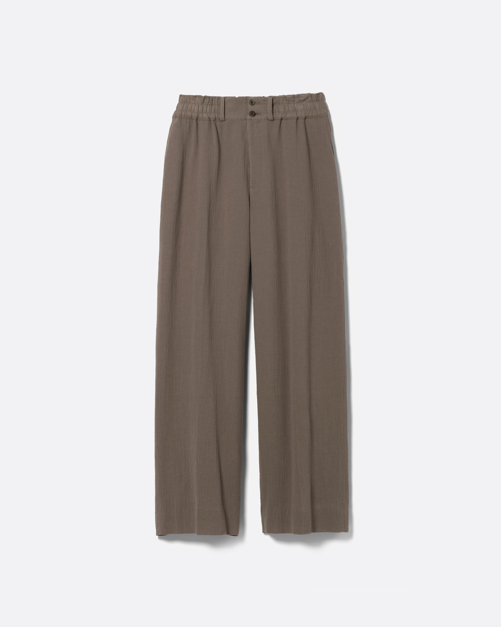 クレープ ボイル ストレート イージー トラウザーズ / CREPE VOILE STRAIGHT EASY TROUSERS .17 / DESERT BEIGE (ベージュ)