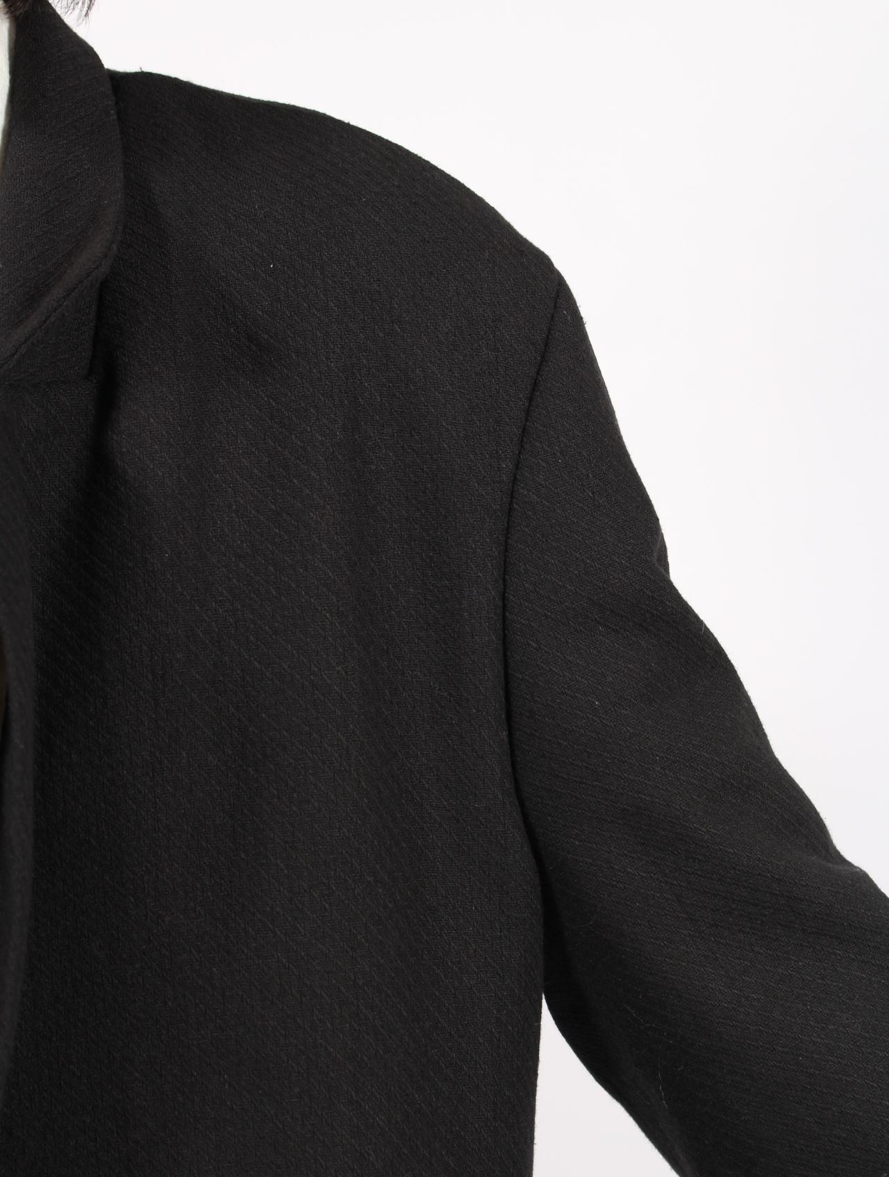 【25AW】ユニセックス リラックス フィット アジャスダブル フロント ダブル パネル コート / UNISEX RELAXED FIT ADJUSTABLE FRONT DOUBLED PANEL COAT / オフホワイト+オフブラック