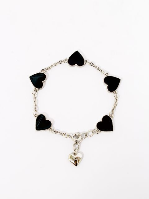 【26AW】チェーン ハート ブレスレット / CHAIN HEART BRACELET / ブラック