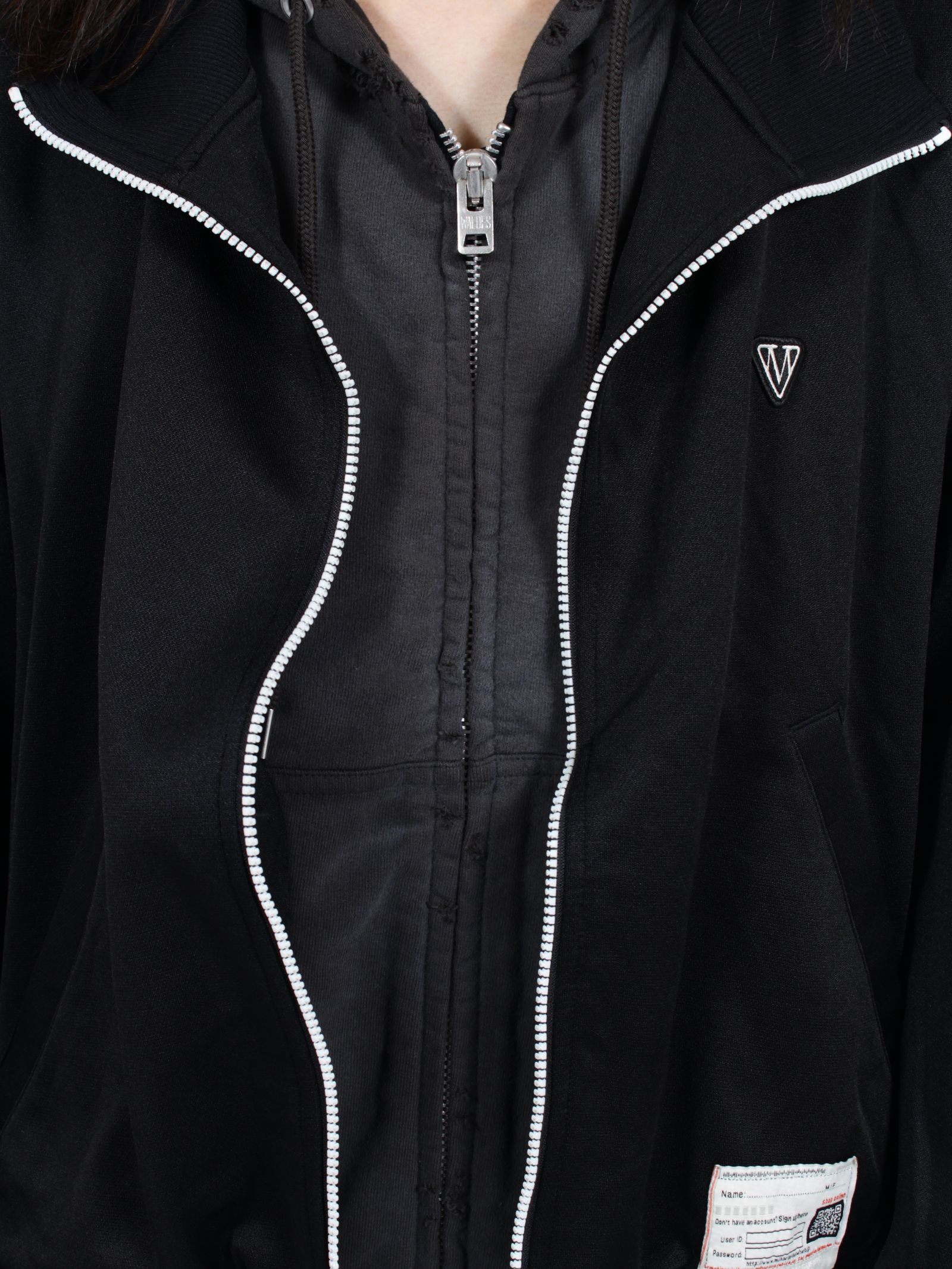 【26AW】 トラック ジャケット レイヤード スウェット パーカー / TRACK JACKET LAYERED / ブラック