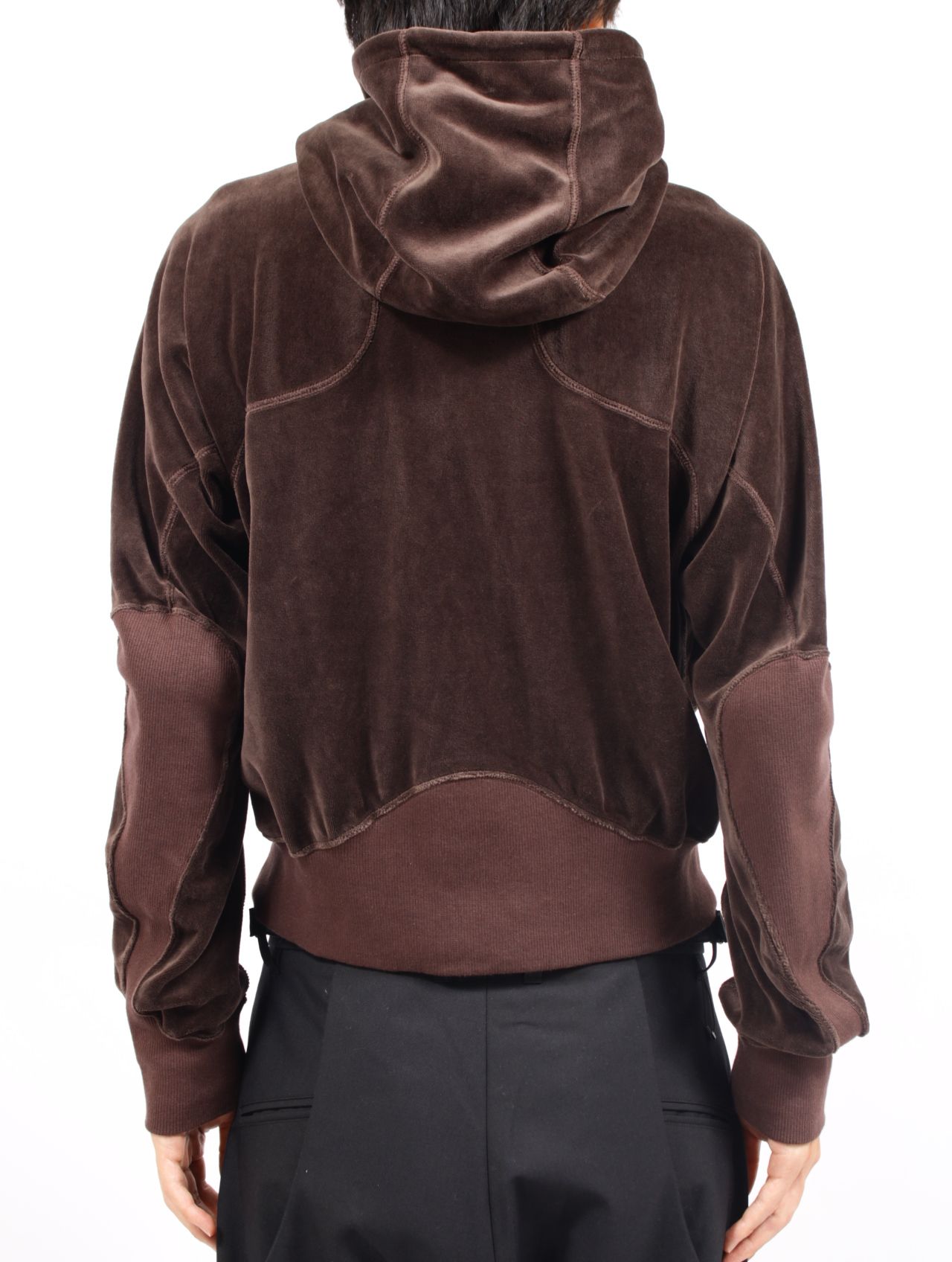 【25AW】 ベロア ジップアップ フーディー  パーカー VELOUR ZIP UP HOODIE / BROWN(ブラウン)