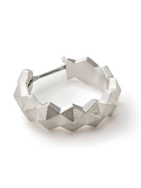 GARNI - 【取り寄せ】ハニカム柄 スタッズ リングピアス Lサイズ