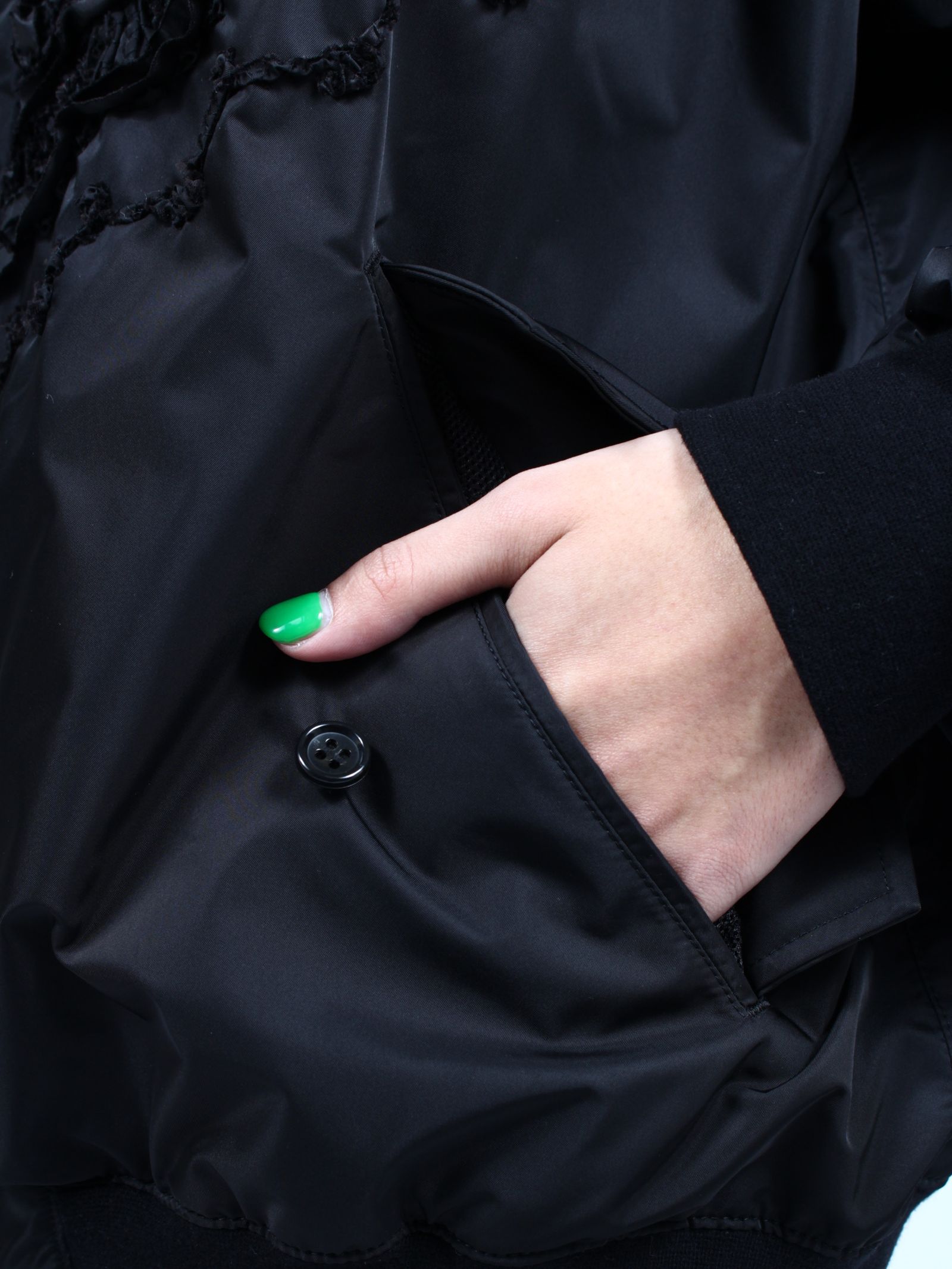 【25SS】シャーリング ドックイヤー ジャケット / SHIRRING DOG-EAR JACKET / ブラック