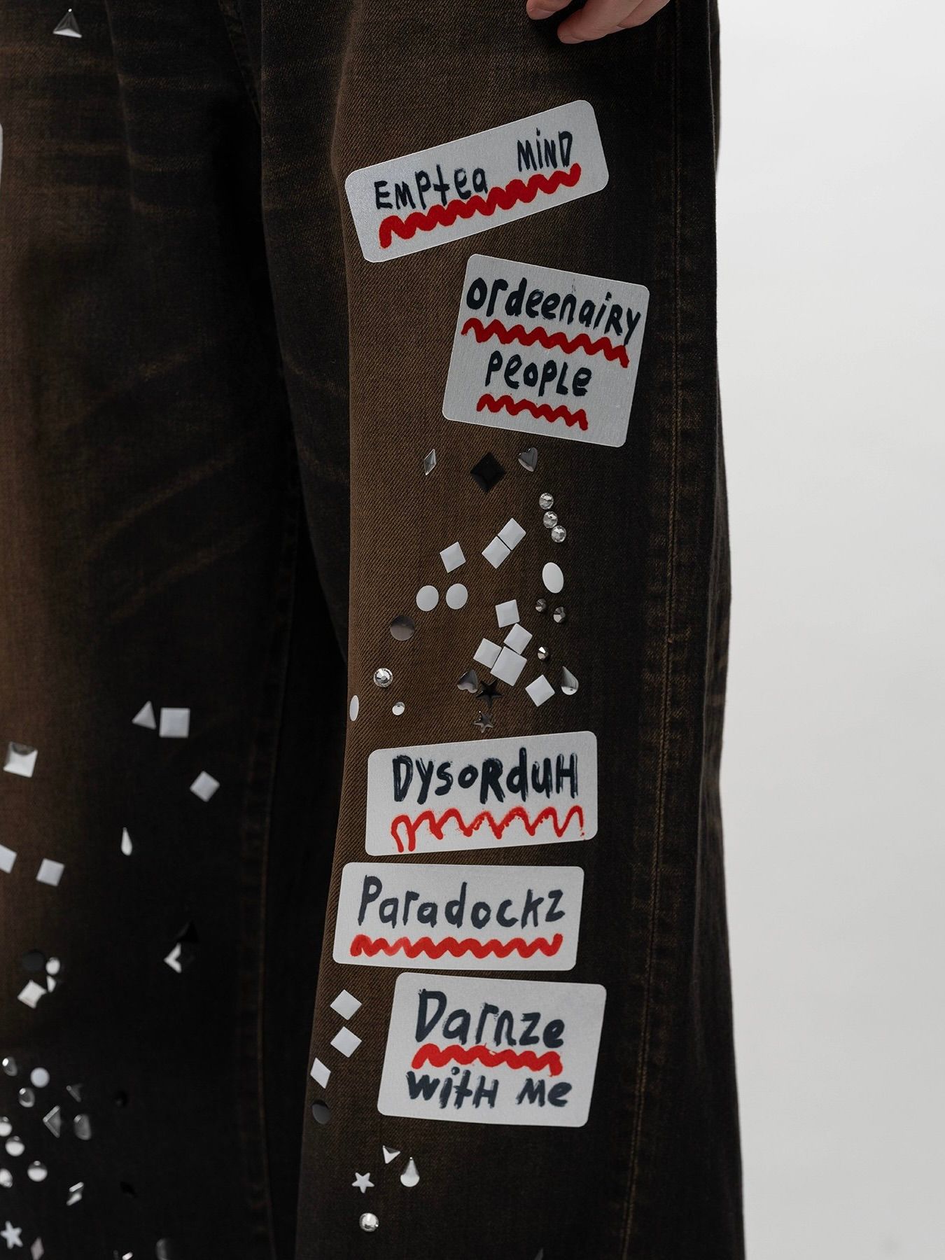 【26SS】ステッカー ジーンズ / JEANS W STICKER / ブラック