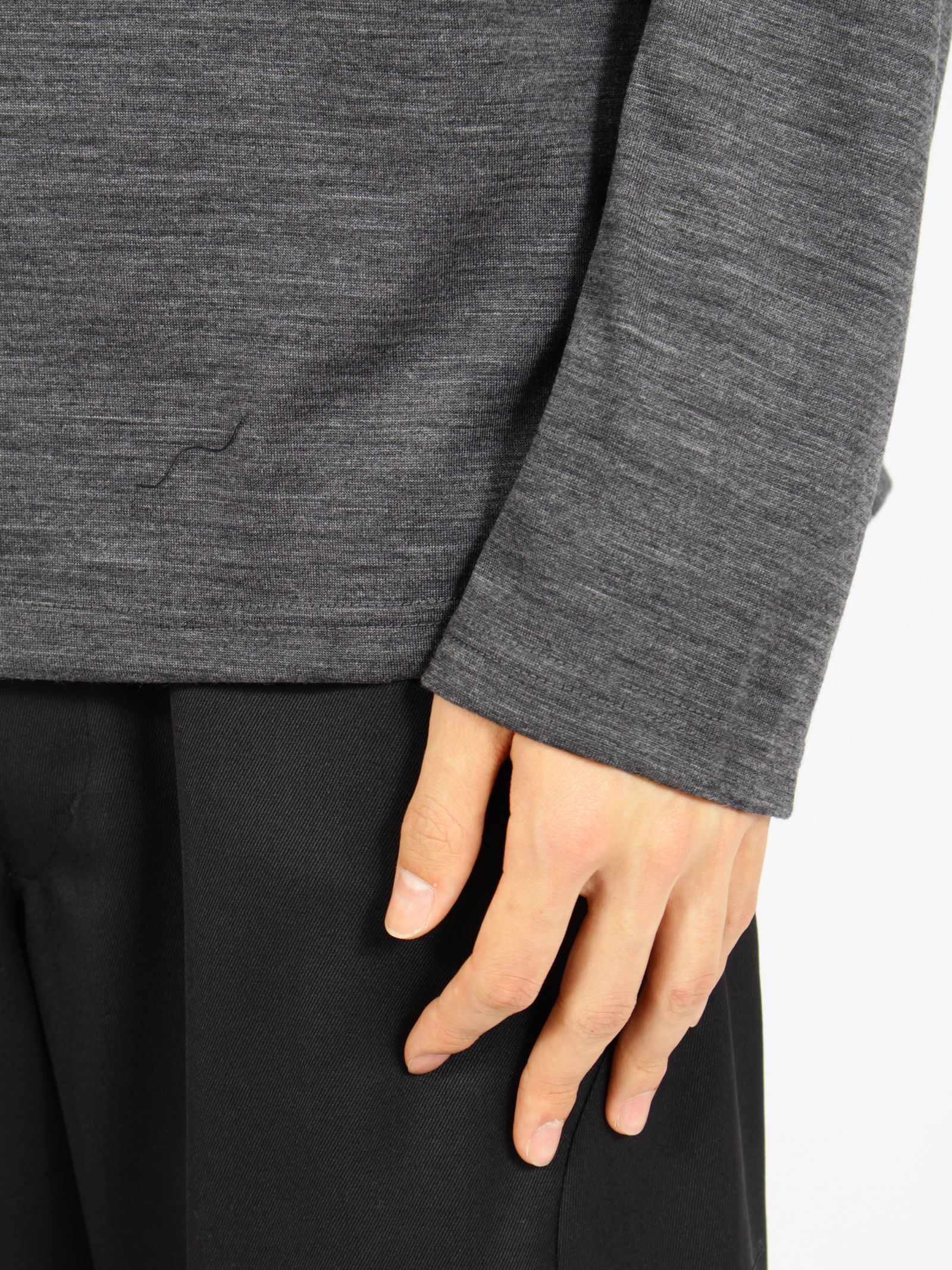 【26AW】ロングスリーブ Tシャツ ウール / LONG SLEEVE T-SHIRTS WOOL / グレー