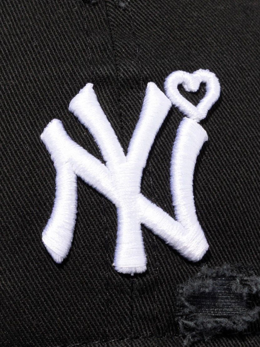 【26SS】ニューエラ コラボ ダメージ ヤンキース キャップ / × NEWERA YANKEES CAP / ダメージブラック