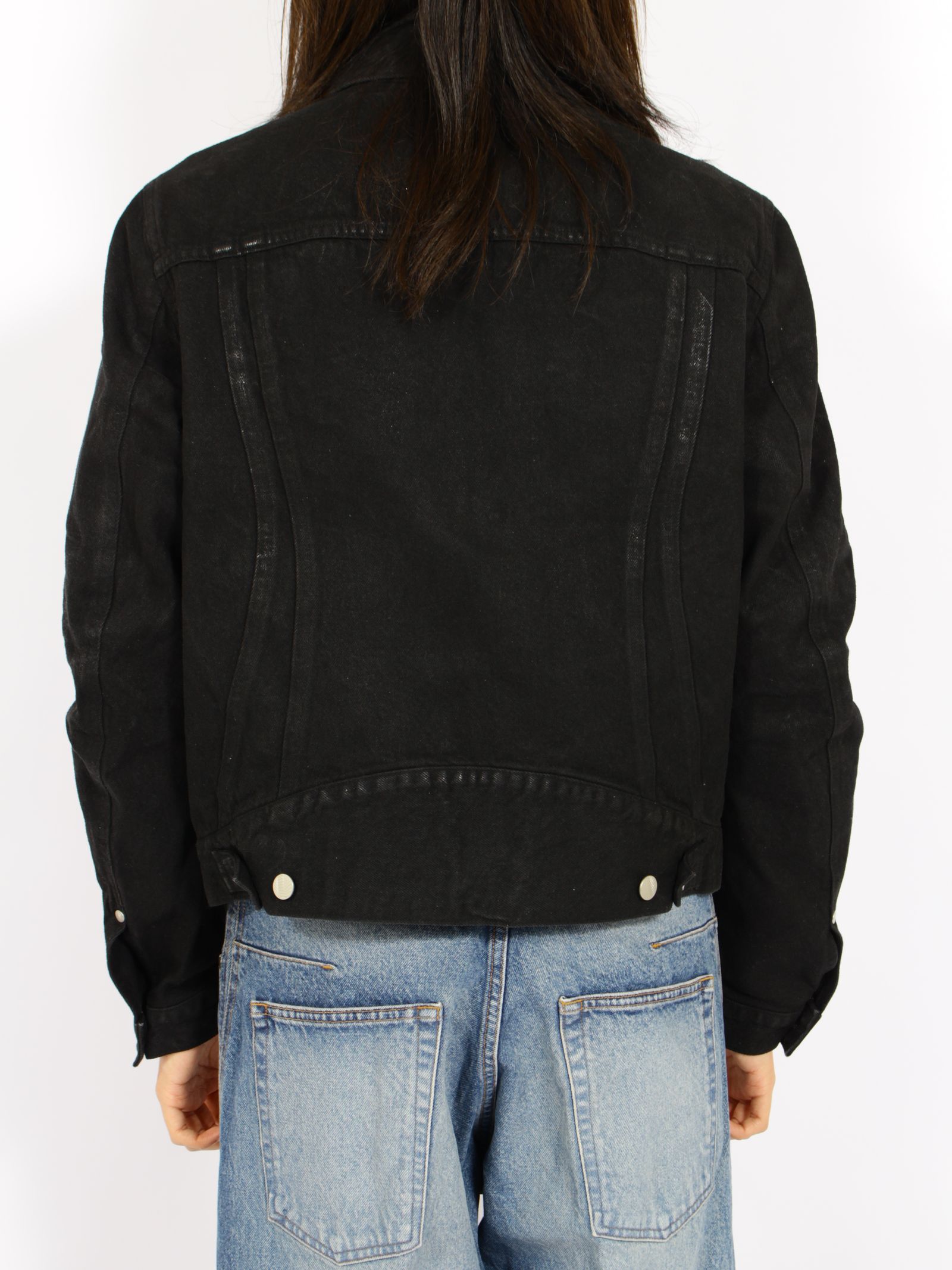 【26AW】デニム トラッカー ジャケットコーティング デニムジャケット / DENIM TRUCKER JACKET / LUSTER COATED BLACK(ブラック)