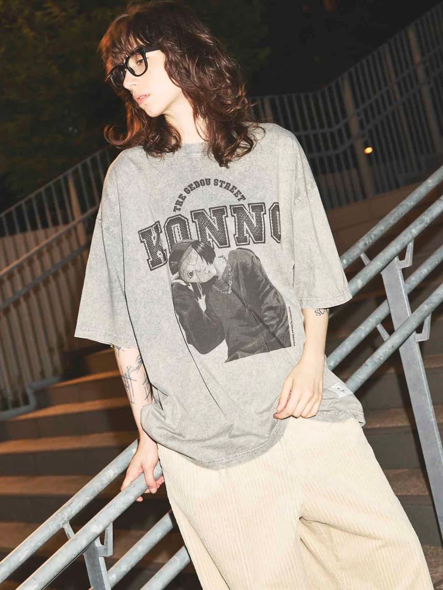 外道 ストリート '近野' Tシャツ / GEDOU STREET 'KONNO' T-SHIRT / グレー