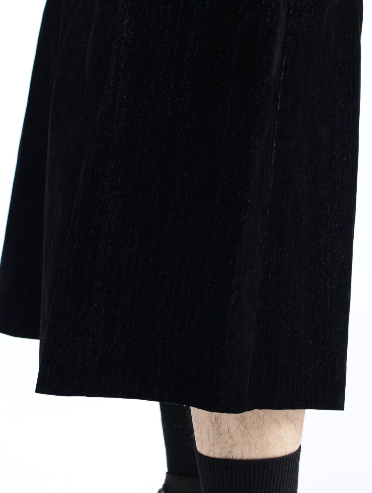 【26SS】 カバード デニム ショート トラウザー / COVERD DENIM SHORT TROUSERS / ブラック