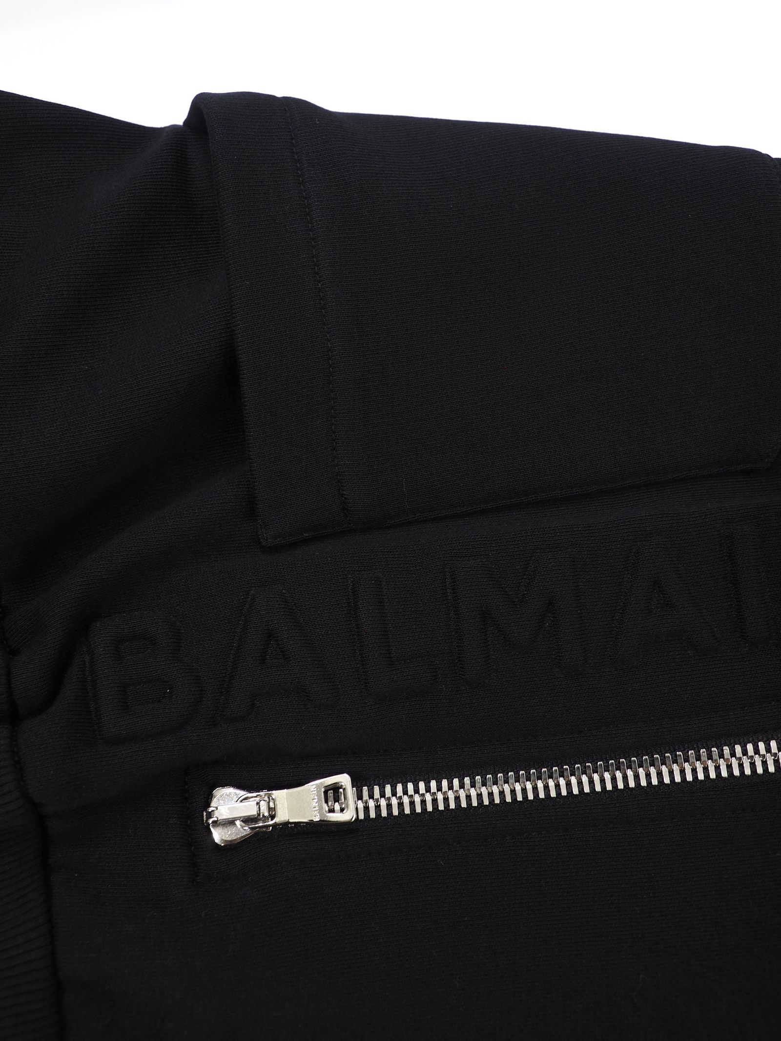 BALMAIN - エンボスロゴ リブスウェットパンツ PANTS SWEAT SIDE