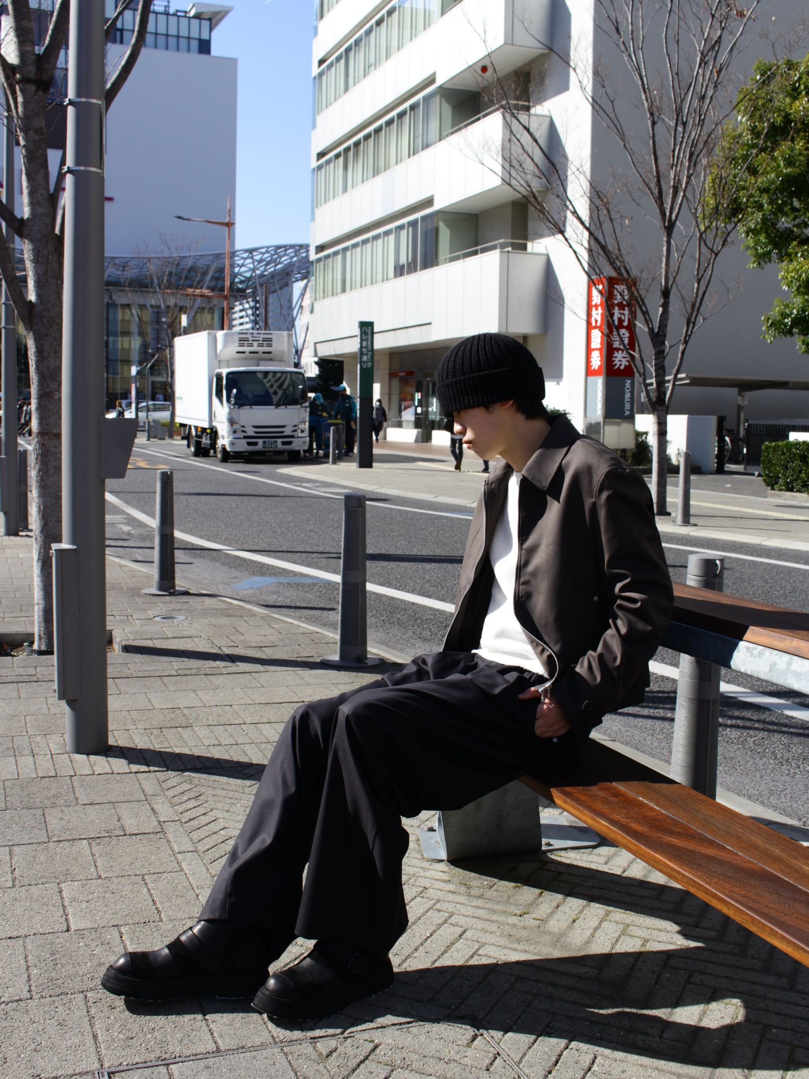 【26SS】ショート ジップ アップ ジャケット / SHORT ZIP UP JACKET / ブラック