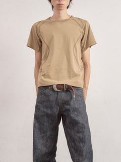 【26SS】 パネルド ハーフスリーブ Tシャツ / PANELLED HALF SLEEVE T-SHIRT / BEIGE (ベージュ)