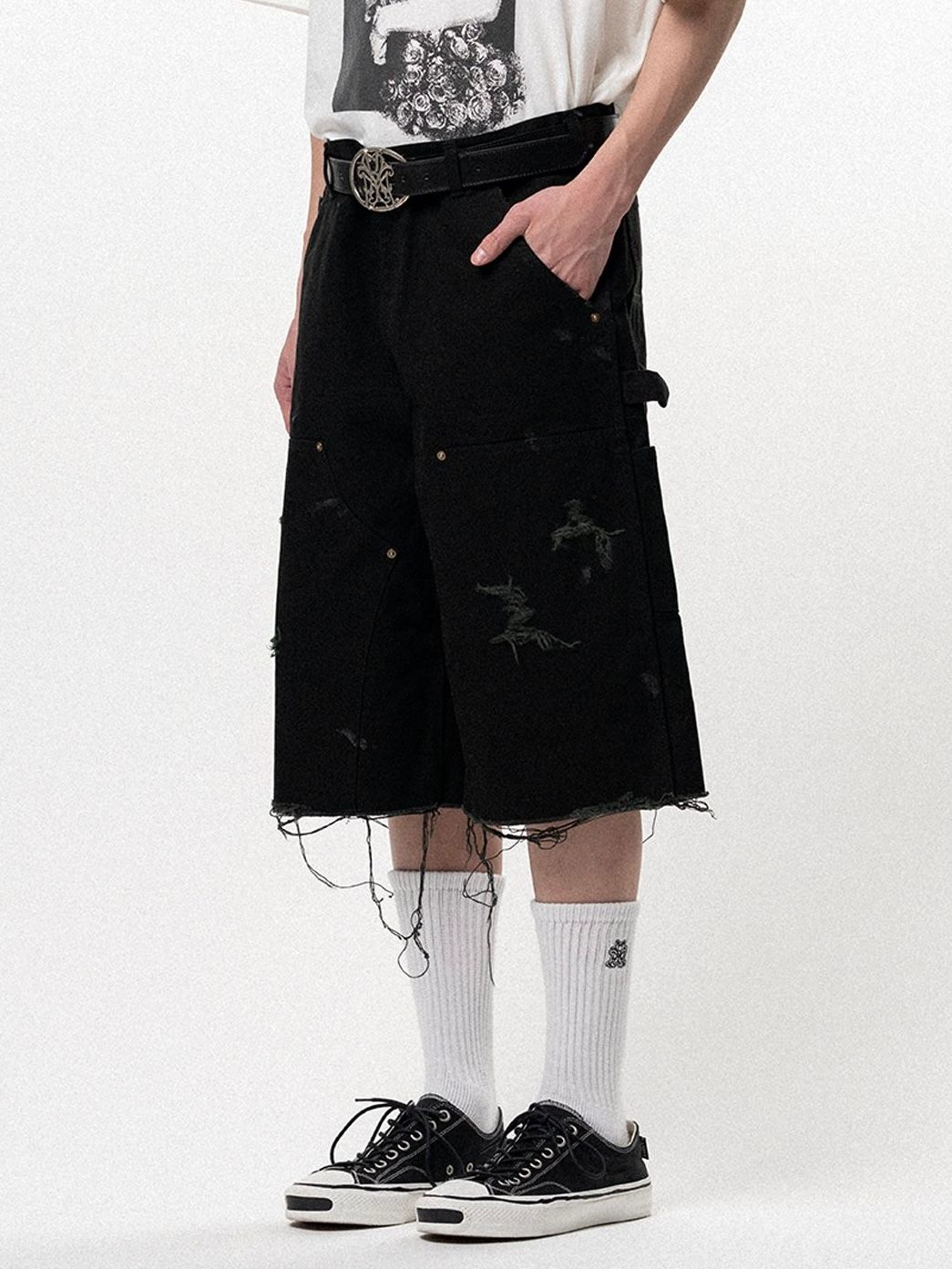 【26SS】ボロ ダック ペインター バミューダ ショーツ パンツ / BORO DUCK BERMUDA SHORTS / ブラック