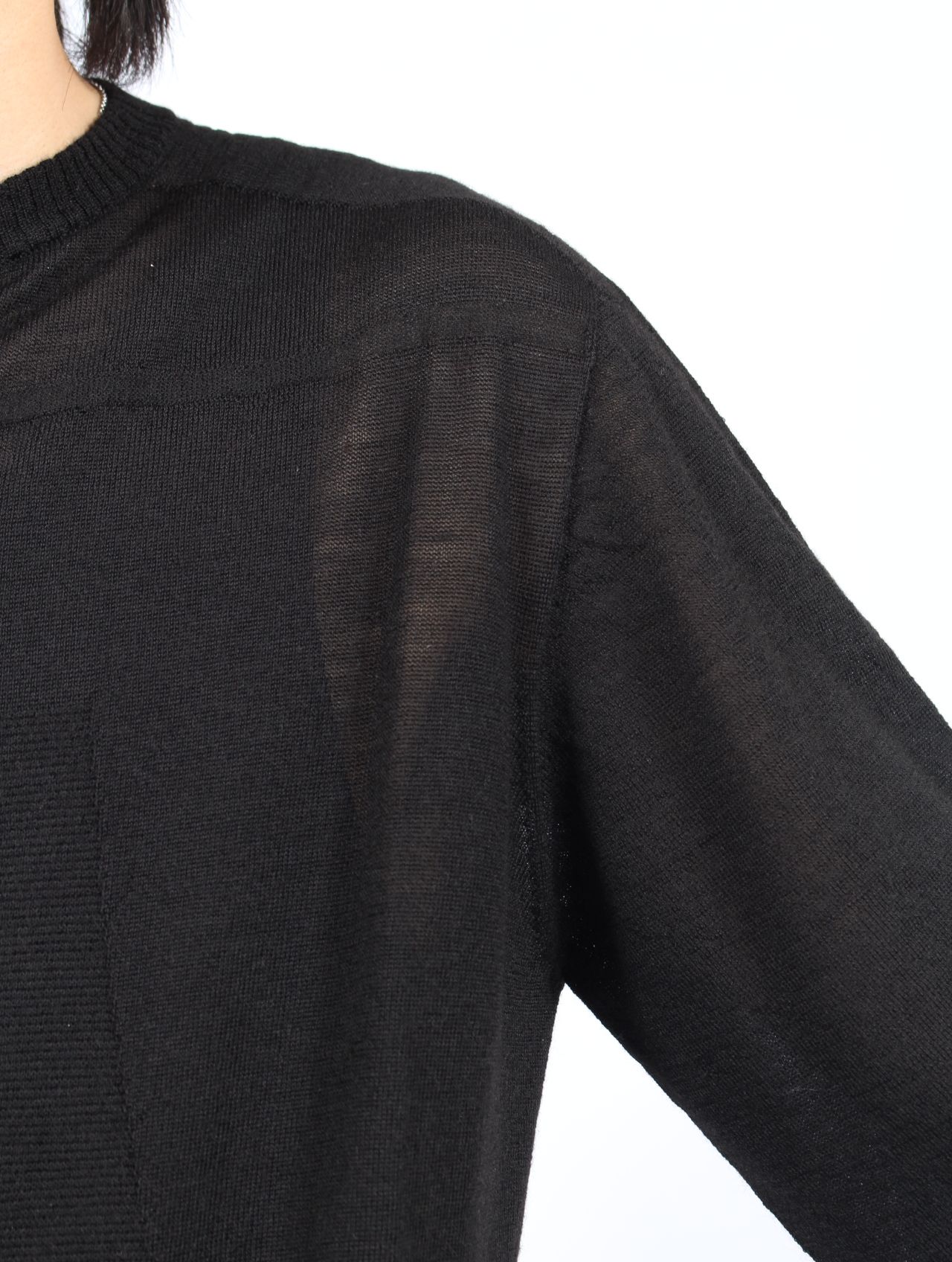【25AW】オーバーサイズ レベル ニット カットソー / OVERSIZED LEVEL / ブラック