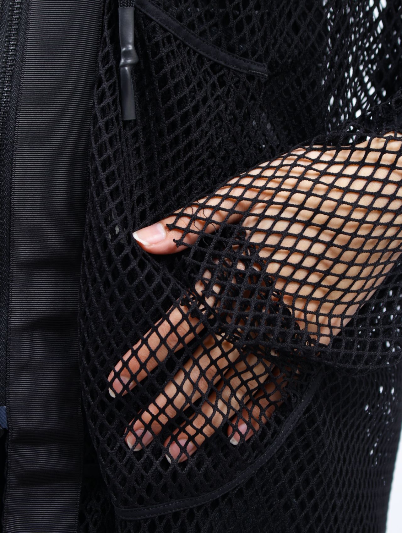 【25SS】メッシュ レイヤード パーカー / MESH LAYERED PARKA .13 / ブラック