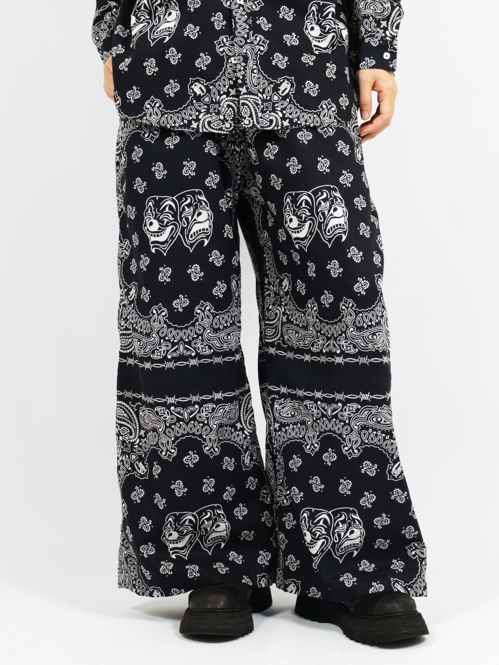 【26SS】バンダナ パンツ / BANDANA TROUSERS / ブラック