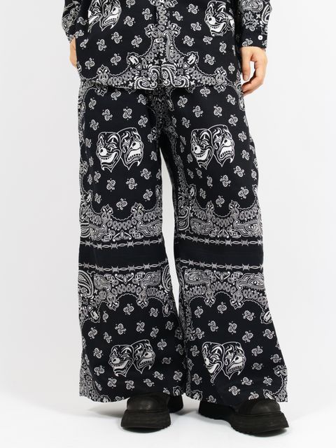 【26SS】バンダナ パンツ / BANDANA TROUSERS / ブラック