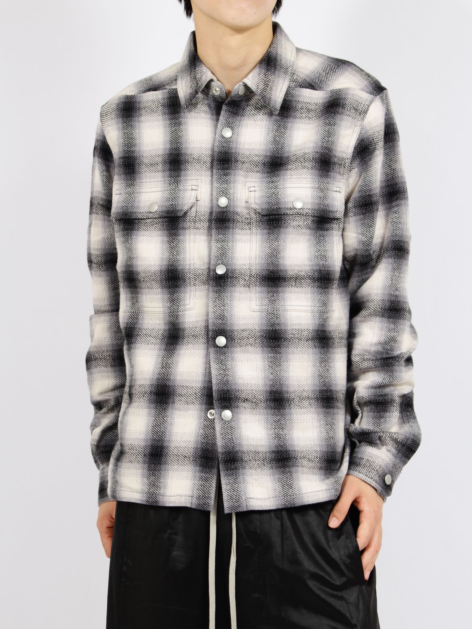 【26SS】クロップド アウター シャツ / CROPPED OUTERSHIRT / GREY OMBRE(グレー)