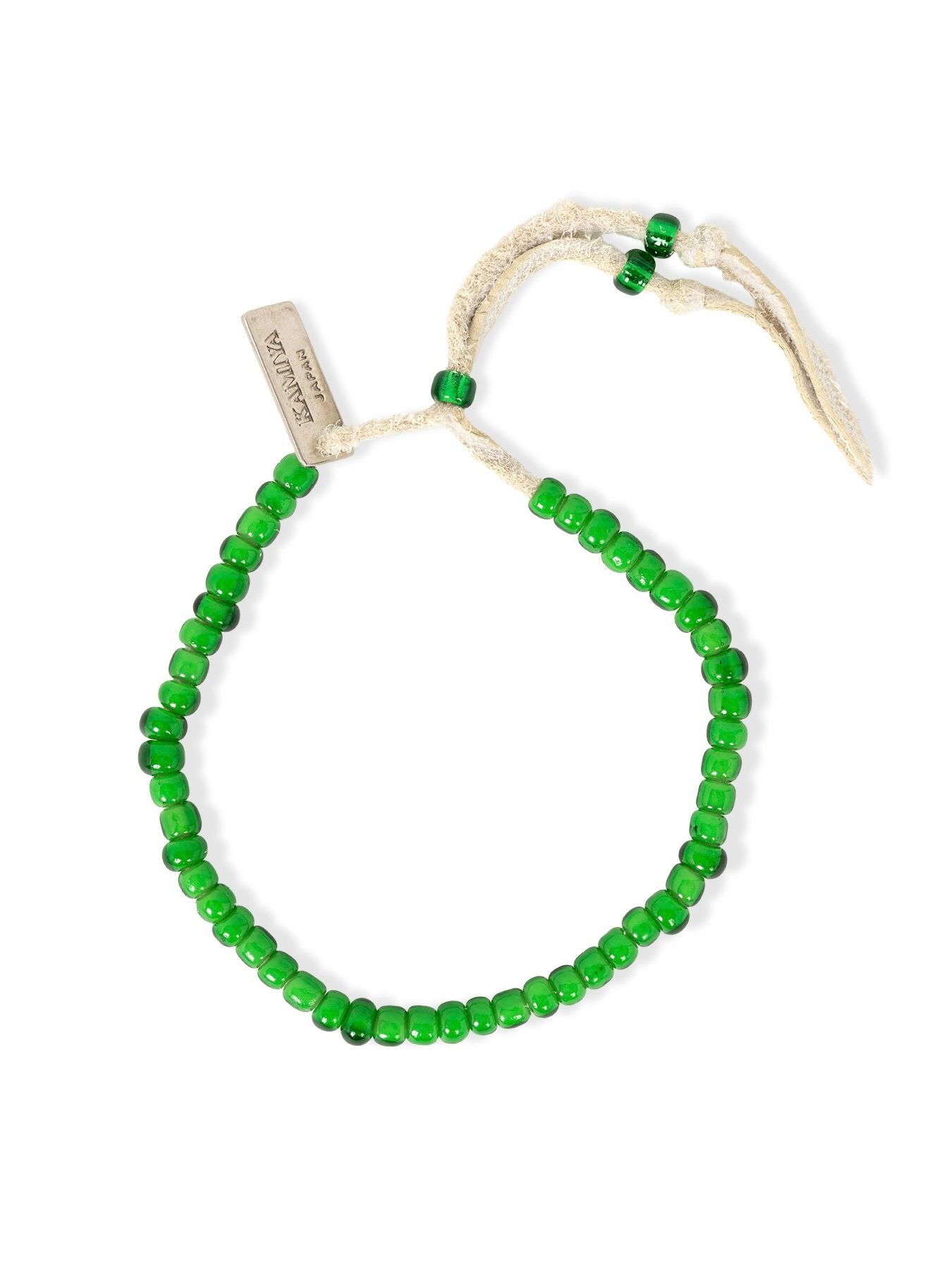 【25AW】グラス ビーズ ブレスレット / GLASS BEADED BRACELET / グリーン