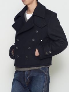 【26AW】ショート ペア コート ピーコート / SHORT PEA COAT / ブラック