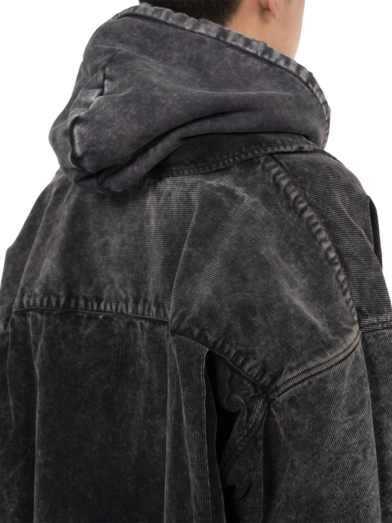 【25AW】レイヤード コーデュロイ シャツ / LAYERED CORDUROY SHIRT / ブラック