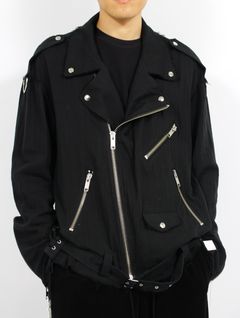 【25SS】ダブル ガーゼ バイカー ライダース ジャケット / DOUBLE GAUZE BIKER JKT / ブラック