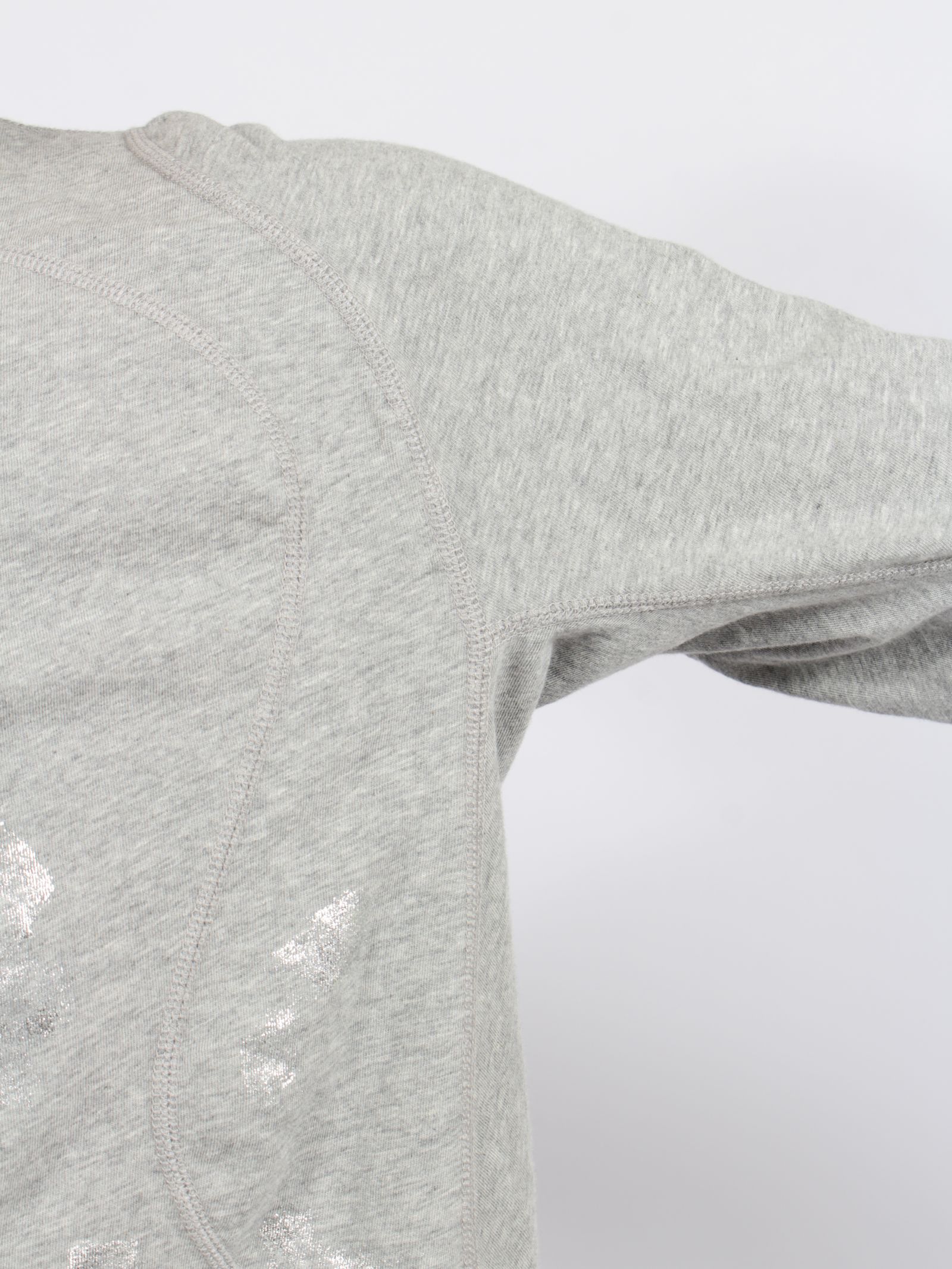 【26AW】フォイル プリント スプラッター ロング スリーブ Tシャツ 銀箔 長袖 カットソー / FOIL PAINT SPLATTER LONG SLEEVE T-SHIRT / HEATHER GRAY(グレー)