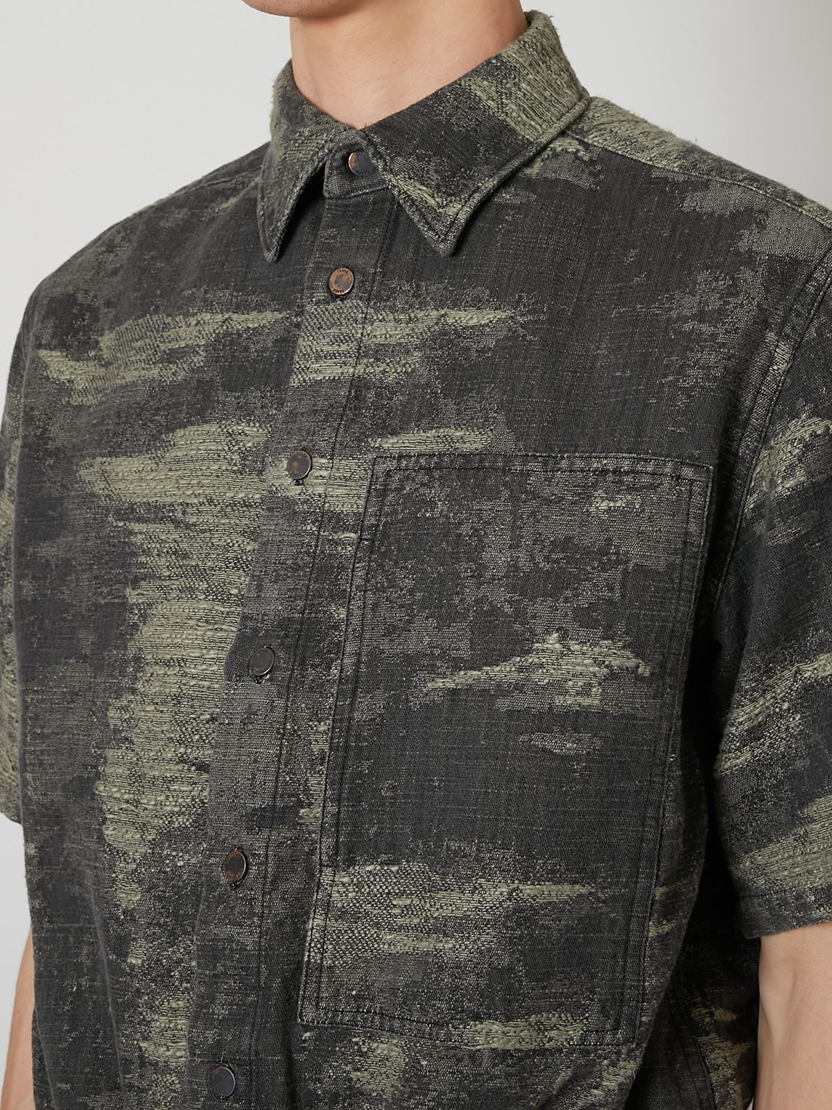 【27SS】デニム シャツ 半袖 Tシャツ / DENIM SHIRT / グレー
