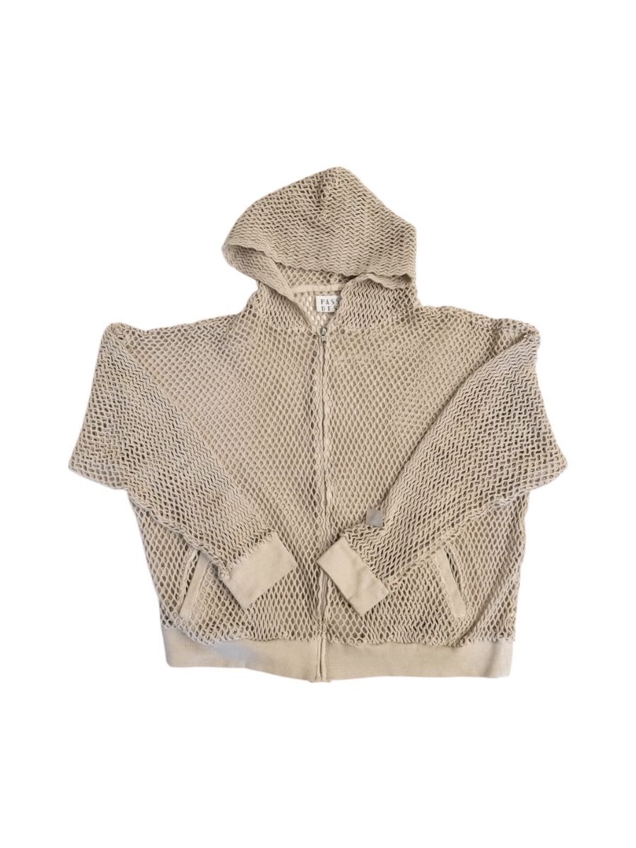 【26AW】コットン メッシュ フル ジップ フーディー / COTTON MESH FULL ZIP HOODIE / IVORY(ベージュ)