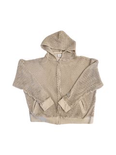 【26AW】コットン メッシュ フル ジップ フーディー / COTTON MESH FULL ZIP HOODIE / IVORY(ベージュ)