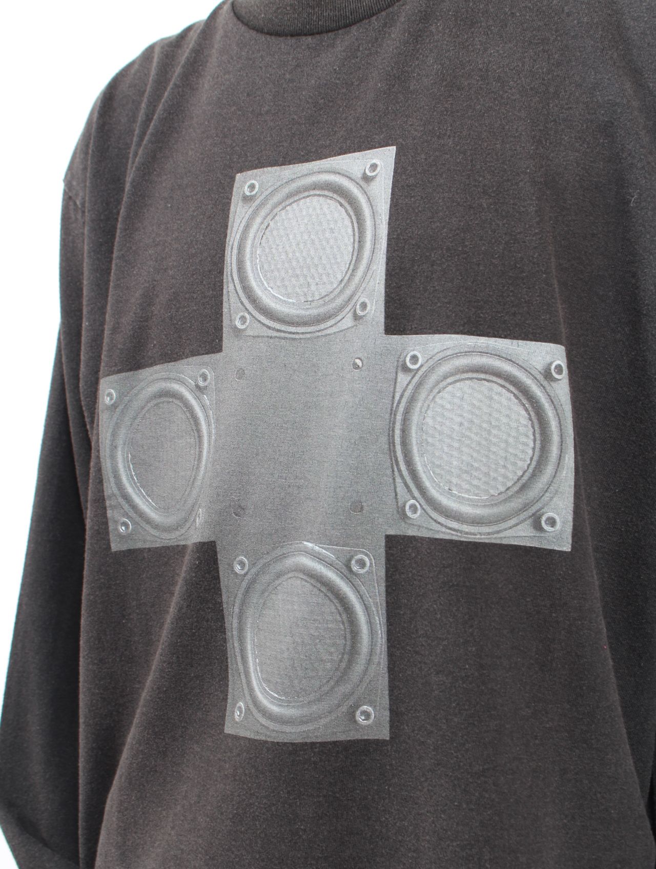 【25AW】スピーカー グラフィック ロングスリーブ 長袖 カットソー / SPEAKER LONGSLEEVE / ブラック