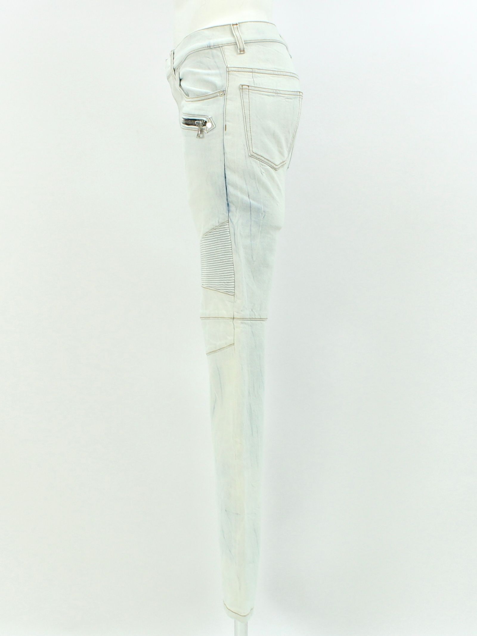 バイカータイダイ スキニーデニムパンツ / BIKER TIE-DYE DENIM / ライトブルー