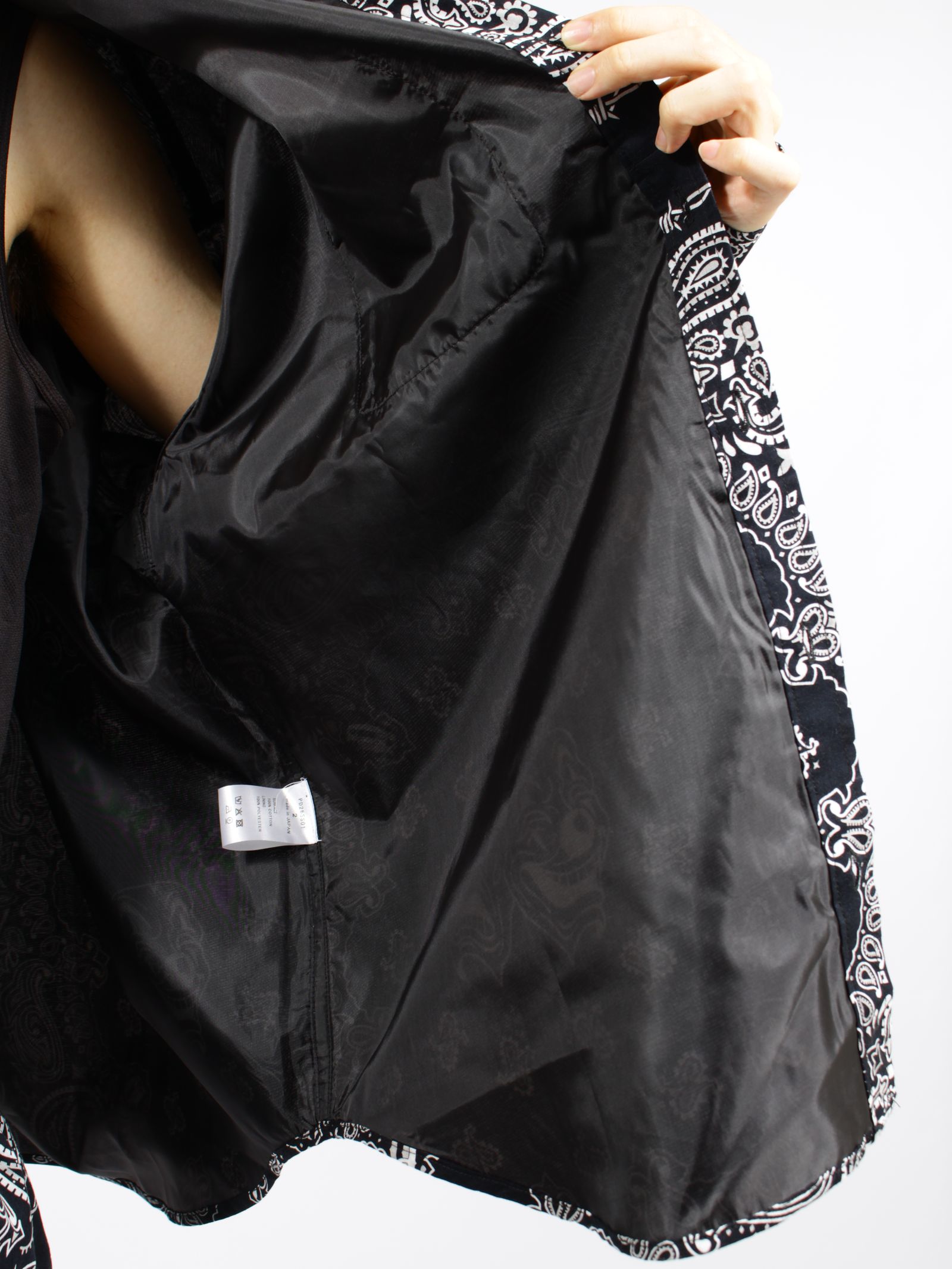 【26SS】コットン バンダナ シャツ ジャケット / COTTON BANDANA SHIRT JKT / ブラック
