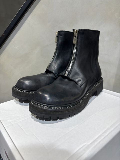 【GR05FRV】 ジップド ビック ダディ ブーツ ホースレザー / ZIPPED BIG DADDY BOOTS /  ブラック