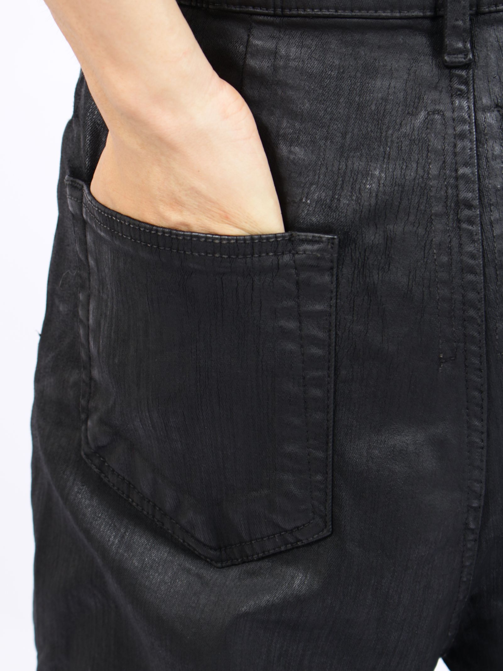 【26AW】ボラン ブーツカット コーティング加工 フレア デニム パンツ / BOLAN BOOTCUT / ブラック