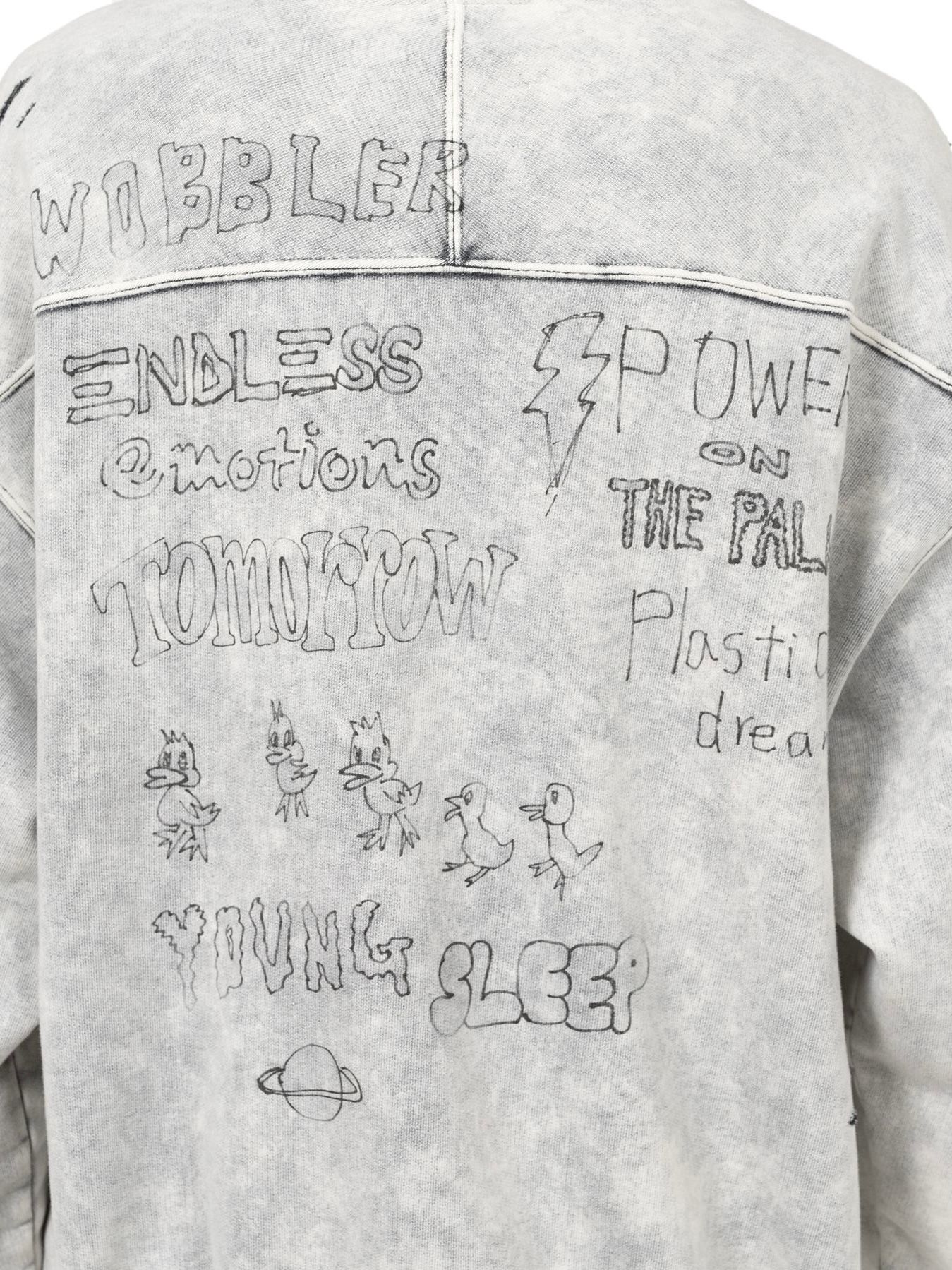 【24AW】ブリーチ加工 プルオーバー スウェット / BLEACHED PULLOVER / グレー