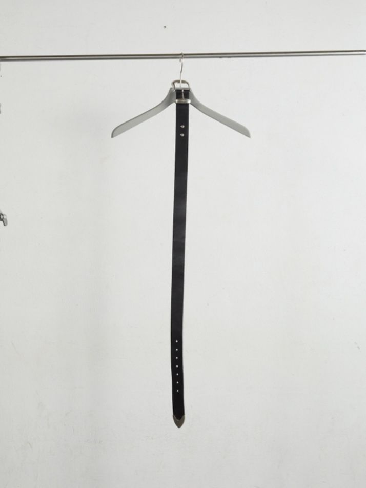 【26SS】 4cm幅 ワイド レザー ベルト / 4c LEATHER BELT / BLACK (ブラック)