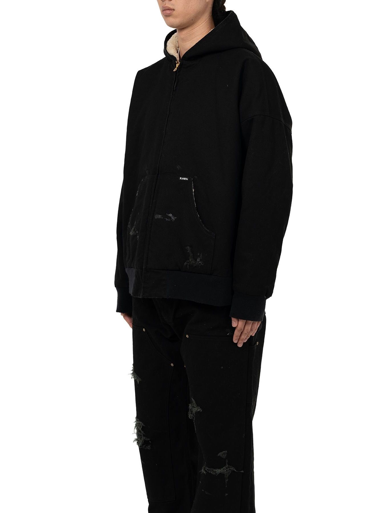 【25AW】ボロ ボアダック ジップ パーカー / BORO BOADUCK ZIP PARKA / ブラック