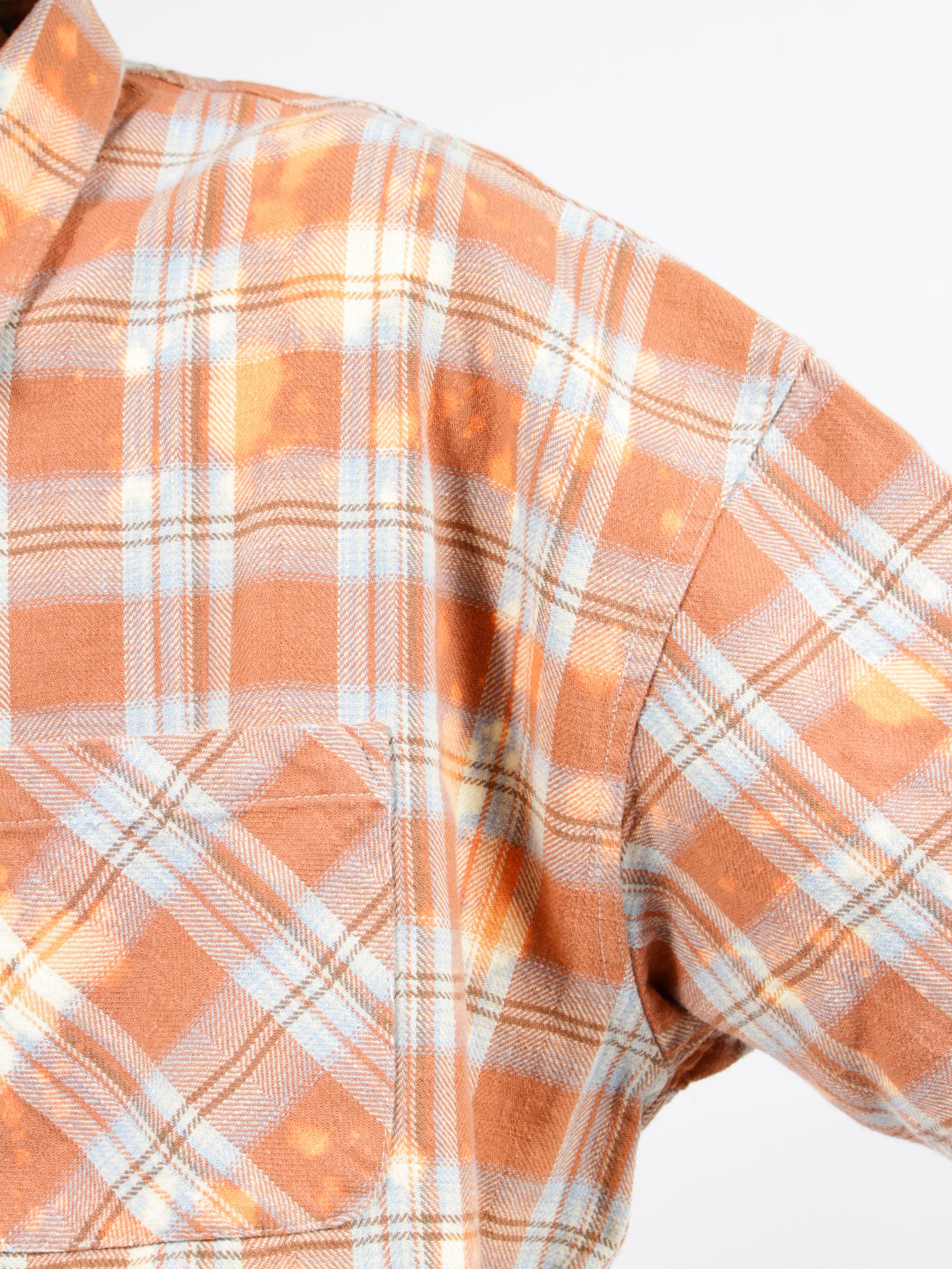 【26SS】コットン フランネル チェック ブリーチ シャツ / COTTON FLANNEL CHECK BLEACH SHIRT / レッド