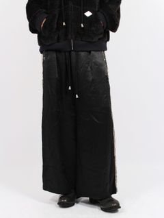 【25AW】サテン スーベニア トラウザー パンツ / SATIN SOUVENIR TROUSERS / ブラック