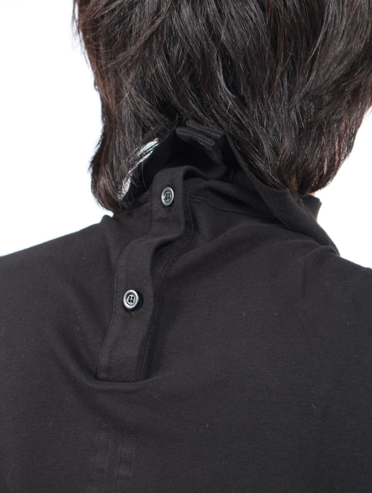【25AW】ジャンボ タバード ハイネック 長袖 カットソー ロンT / JUMBO TABARD / ブラック