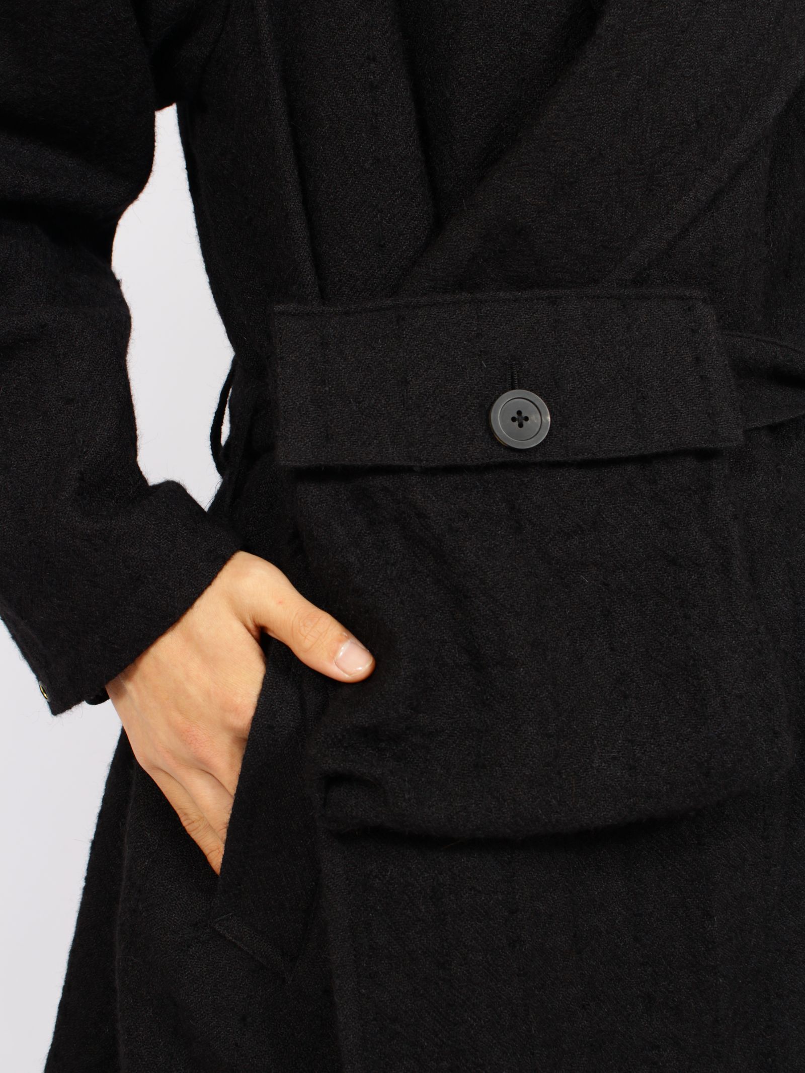 【26AW】トゥー ダブル ブレステッド コート / TOO DOUBLE-BREASTED / ブラック